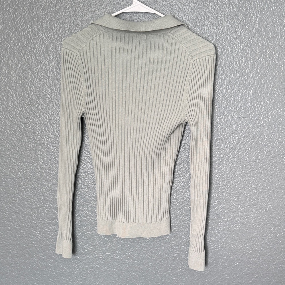 Athleta Women's Sweet Bay Henley Ribbed Button Down Shirt - Picture 7 of 11